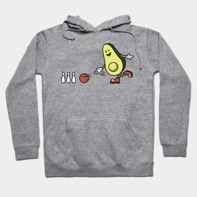 Avocado Playing Bowling Hoodie by quilimo